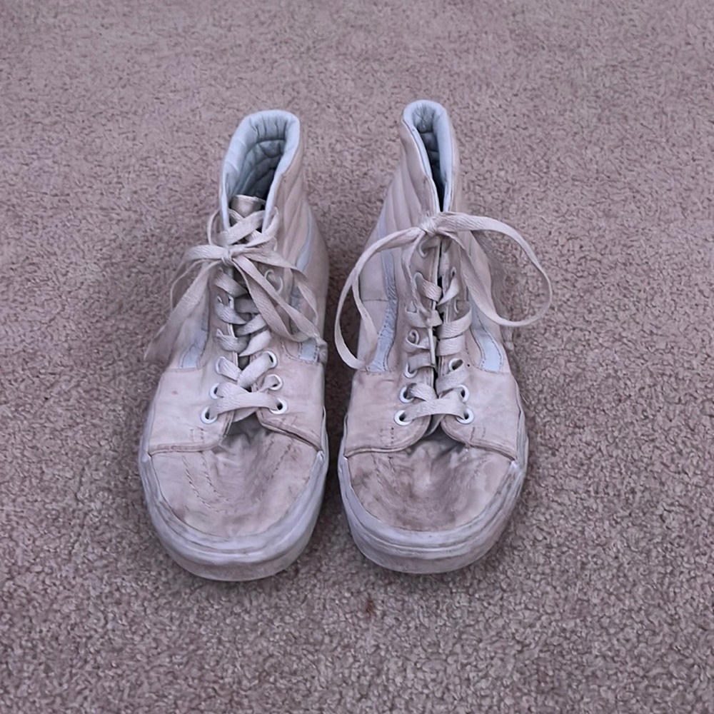 white hightop vans